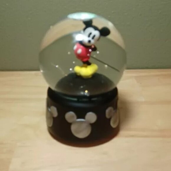 Mickey Mouse Musical Snow Globe Disney Wind Up "Mickey Mouse March" Song Works! - Picture 4 of 6